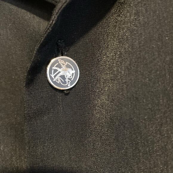 Dragonfly Clothing Elvis Presley The King Black Rocker Satin Button Up Size XL - Picture 13 of 16